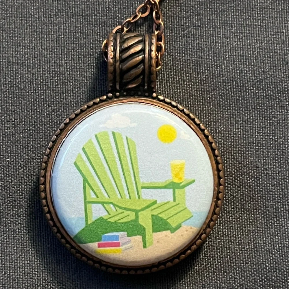 Magnabilities Magnetic beach Insert Pendant necklace vintage interchangeable - Picture 2 of 5